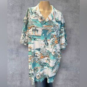 Columbia Tropical Print Button-Up Shirt (XXL)